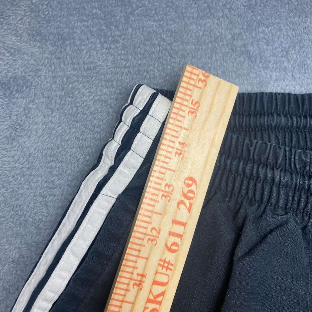 Adidas Originals Pants Mens Small Ripstop Cargo Black White 3 Stripe Trefoil